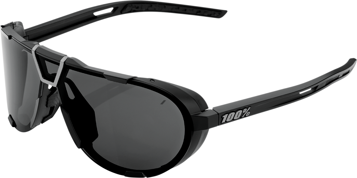 100% Westcraft Sunglasses - Matte Black - Smoke 61046-102-01 - Howling Moto