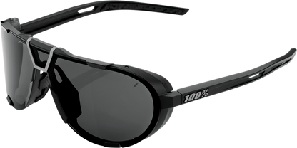 100% Westcraft Sunglasses - Matte Black - Smoke 61046-102-01 - Howling Moto
