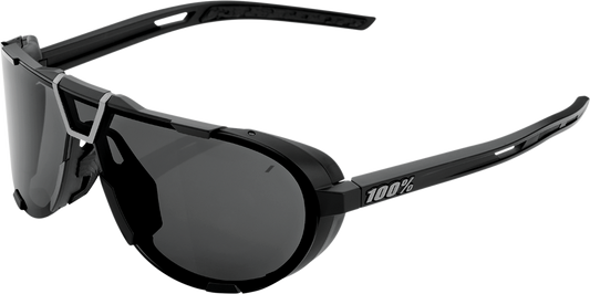 100% Westcraft Sunglasses - Matte Black - Smoke 61046-102-01 - Howling Moto