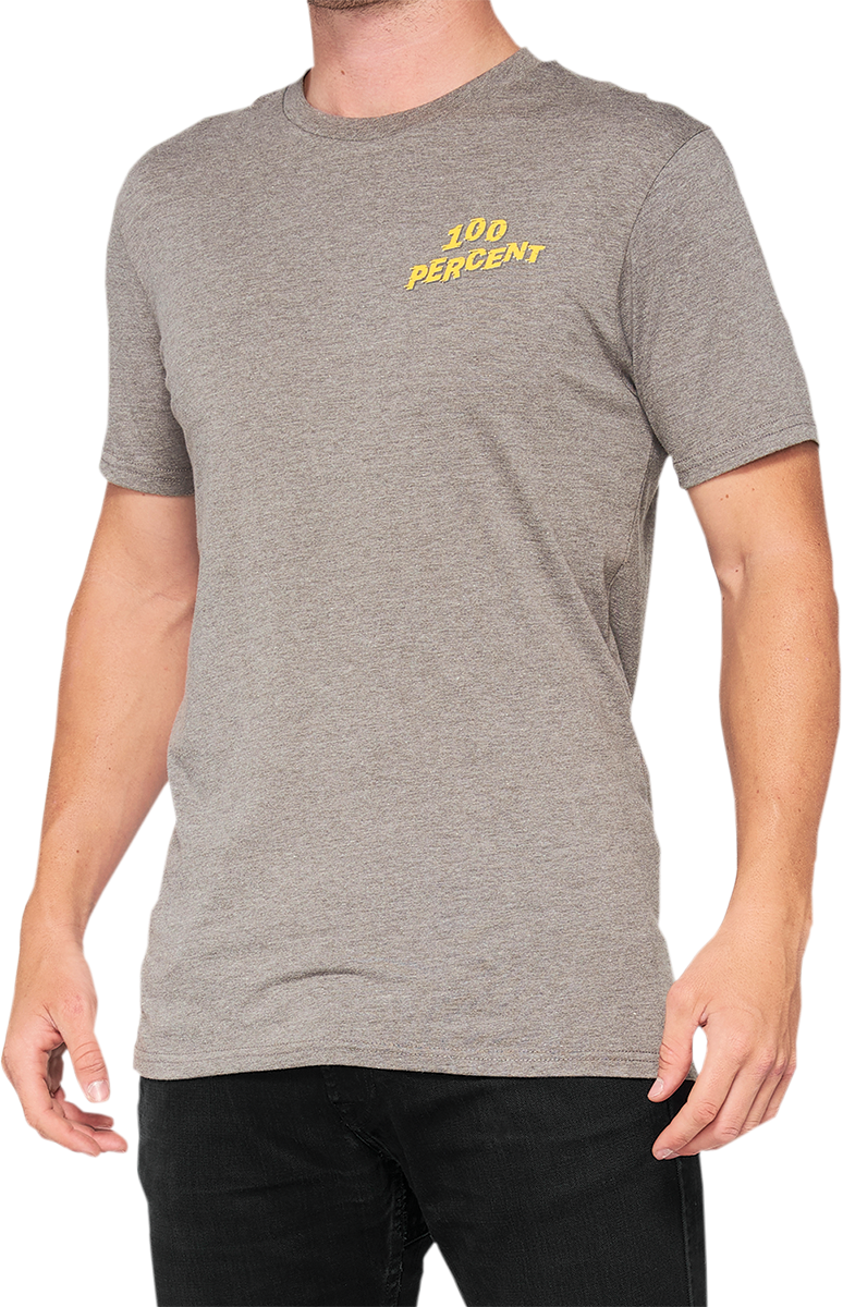 Heather gray 100% Dakota T-Shirt by Bill's Exhausts, small size, with a classic crewneck and soft cotton fabric.