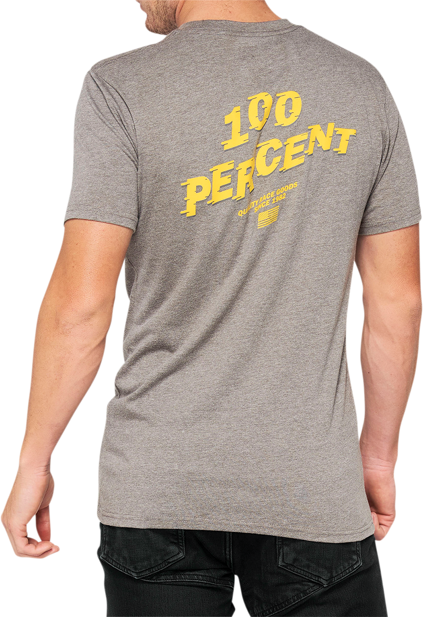 Bill's Exhausts 100% Dakota T-Shirt in Heather Gray, small size, featuring a comfortable cotton fit and classic design.