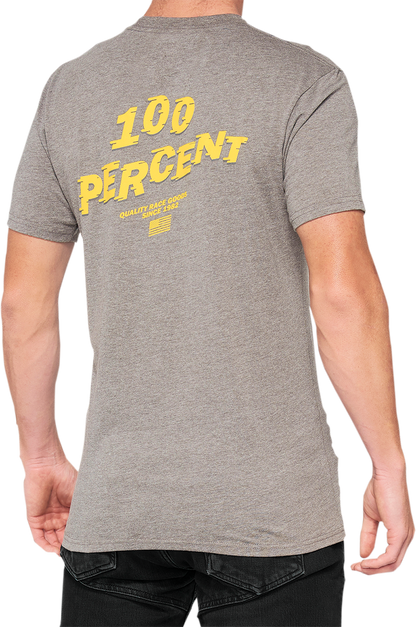 Bill's Exhausts 100% Dakota T-Shirt in Heather Gray, small size, featuring a comfortable fit and casual style.