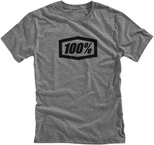 Bill's Exhausts 100% Icon T-Shirt in Heather Gray, small size, casual fit with graphic design on front.