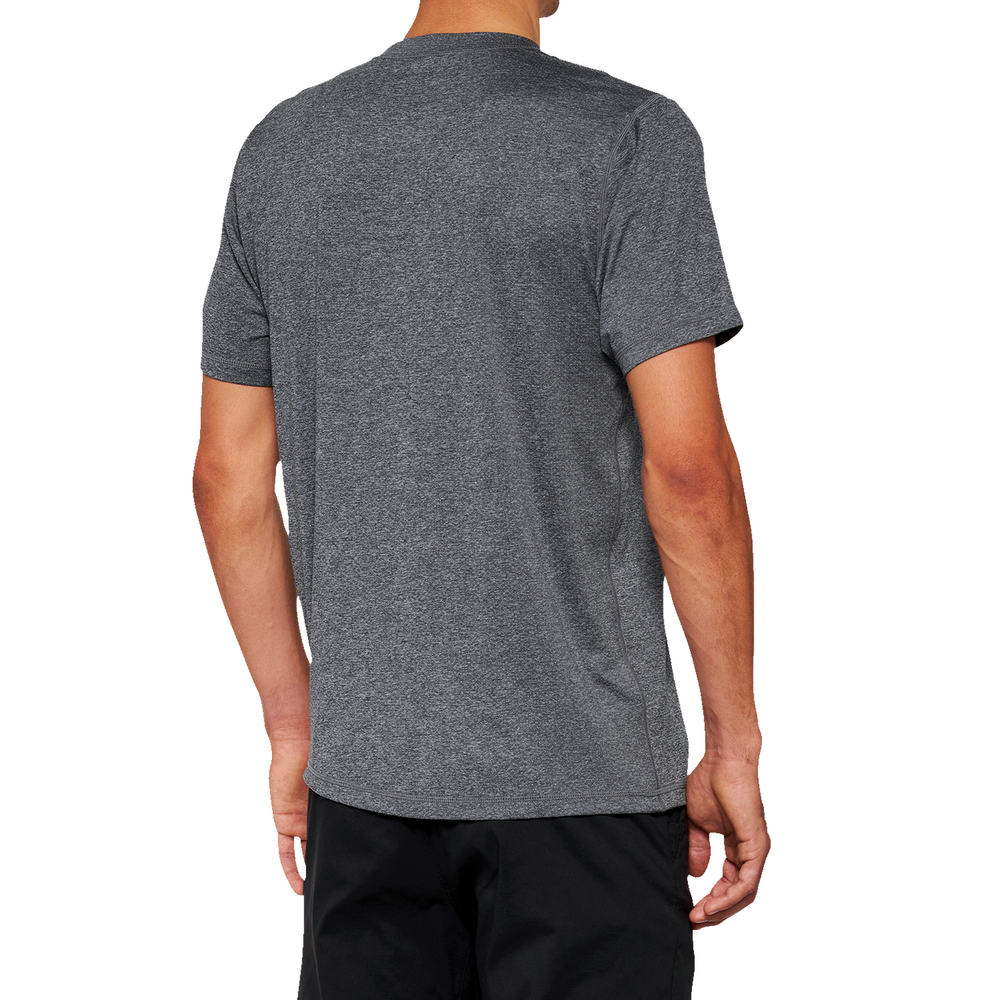 Charcoal 100% Mission Athletic T-Shirt by Bill's Exhausts, size medium, with crew neck and athletic fit.