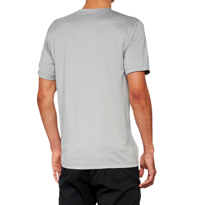 100% Mission Athletic T-Shirt - Gray - Large 20014-00007 - Howling Moto