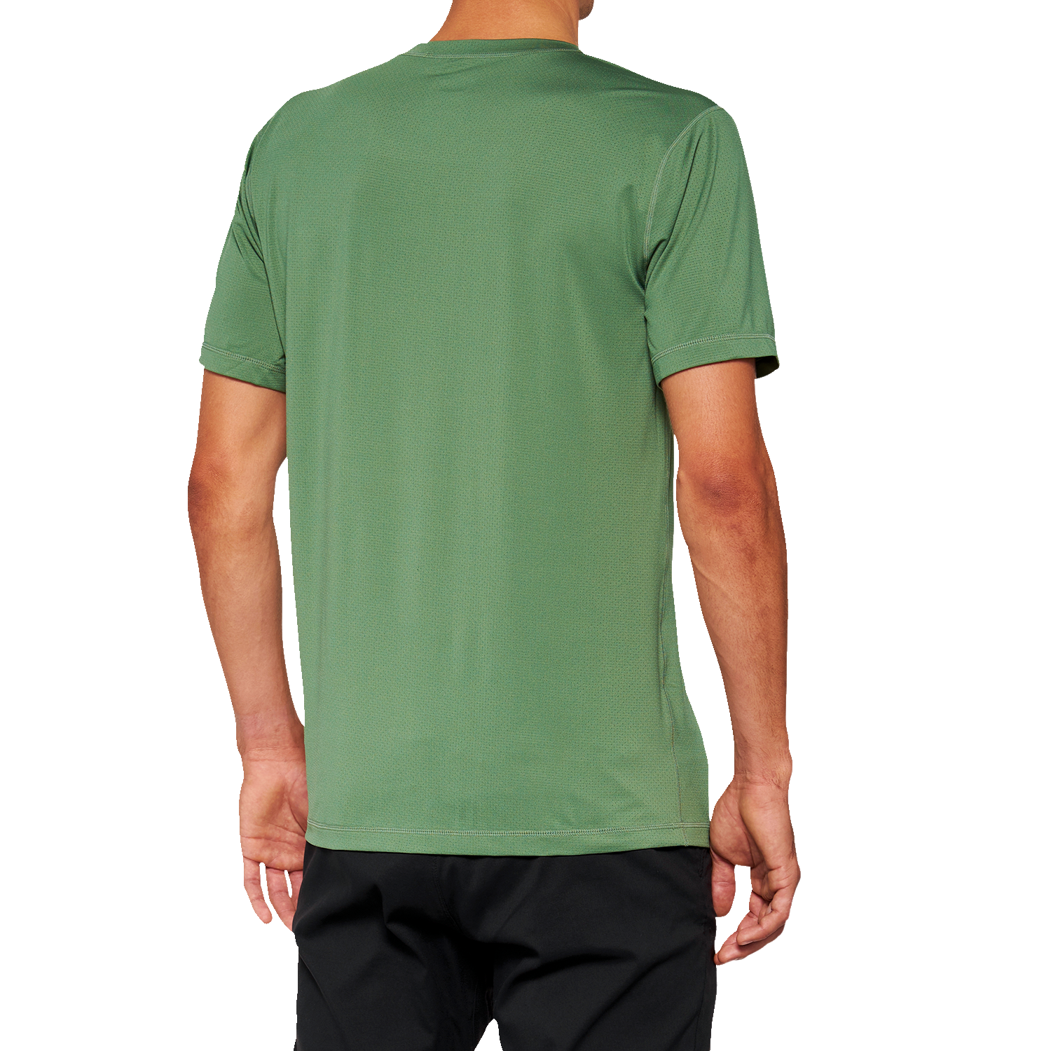 Bill's Exhausts 100% Mission Athletic T-Shirt in olive, large size, casual men's T-shirt with logo design.