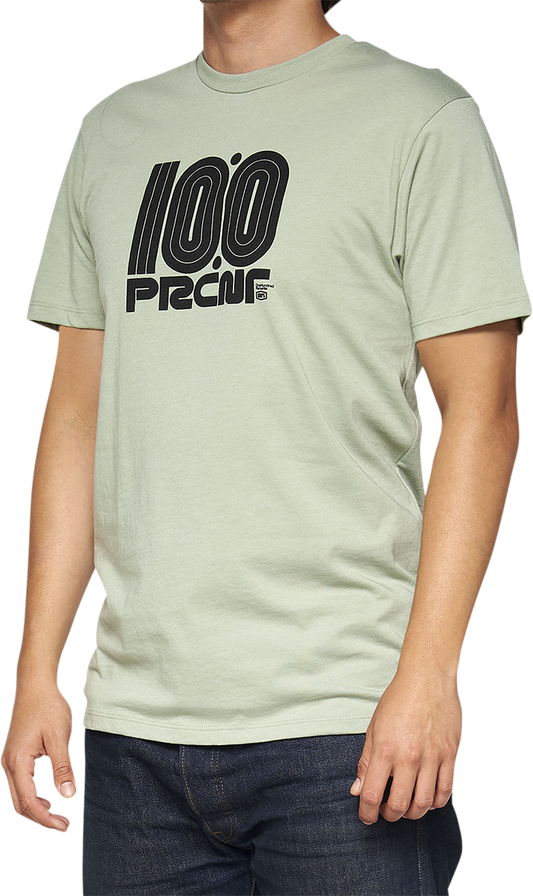 Slate green 100% Pecten T-Shirt by Bill's Exhausts in small size, featuring a comfortable fit and casual style.