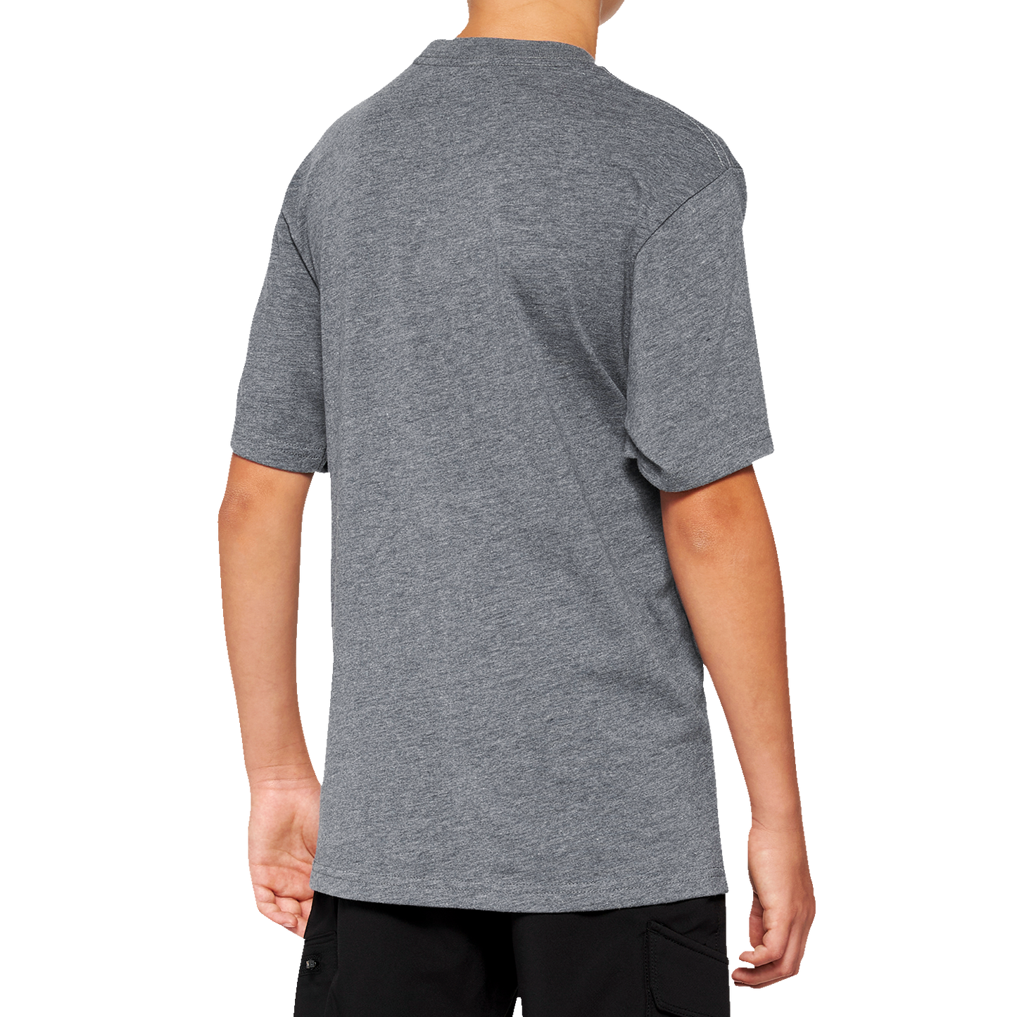 Heather gray youth icon T-shirt by Bill's Exhausts, medium size, featuring a stylish graphic design on the front.