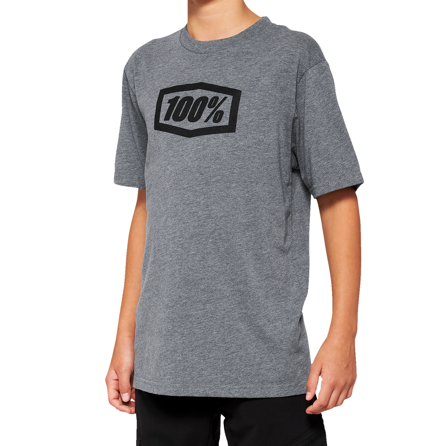 Bill's Exhausts 100% Youth Icon T-Shirt in Heather Gray, XL, casual cotton tee with graphic design.