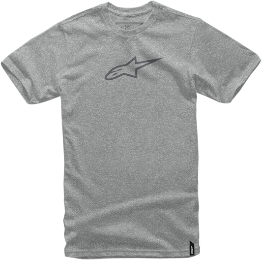 Alpinestars Ageless II T-Shirt in Heather Gray and Gray, 2XL, featuring brand logo, casual fit, and soft cotton fabric.