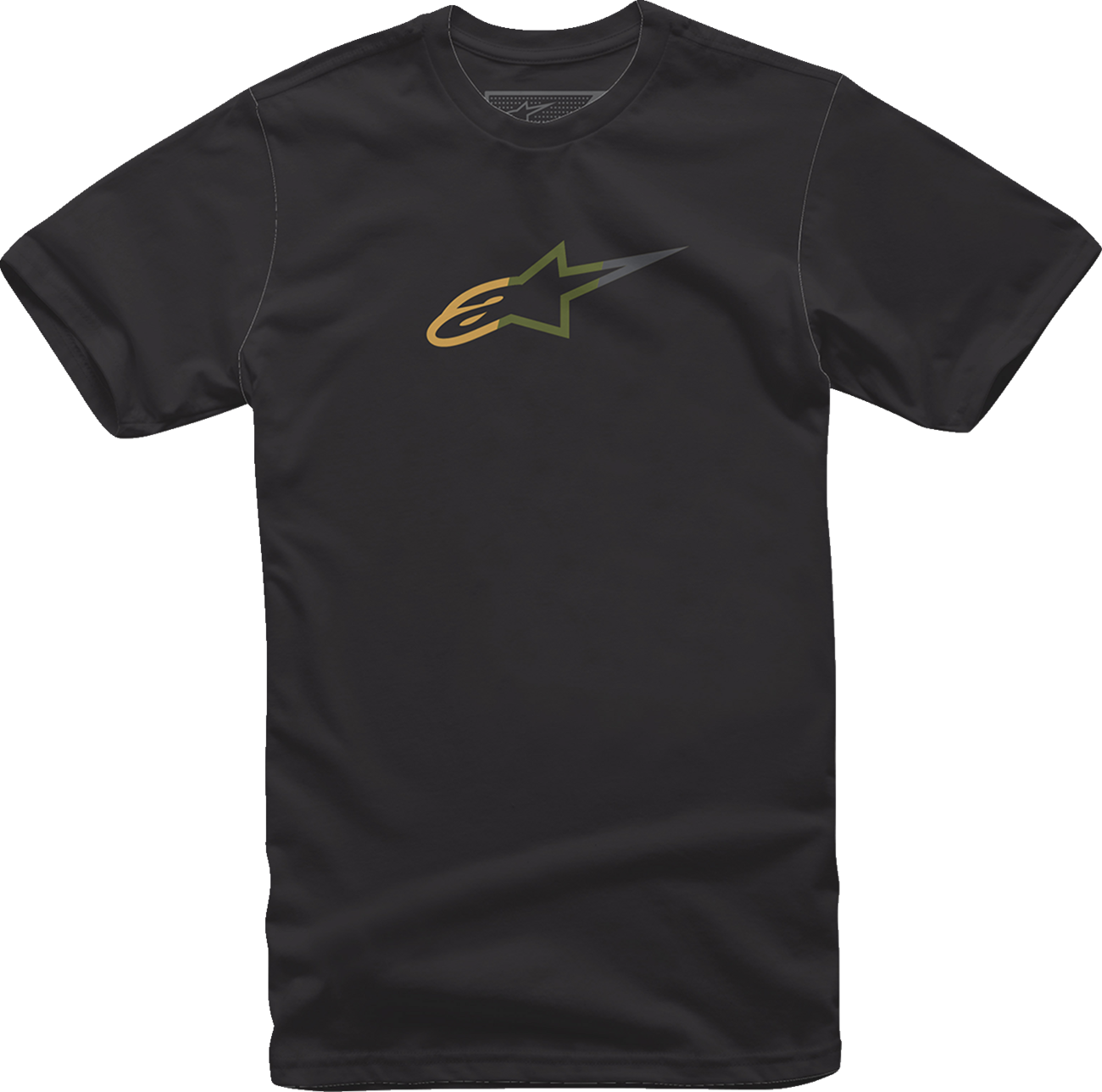 Black Alpinestars Ageless Rake T-Shirt in 2XL by Bill's Exhausts, featuring a classic fit and printed logo design.