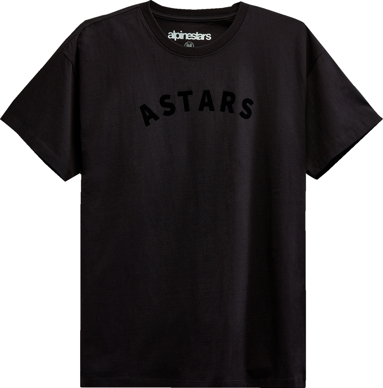 Black Alpinestars Aptly Knit T-Shirt in XL, featuring a comfortable fit and stylish design, displayed on a plain background.