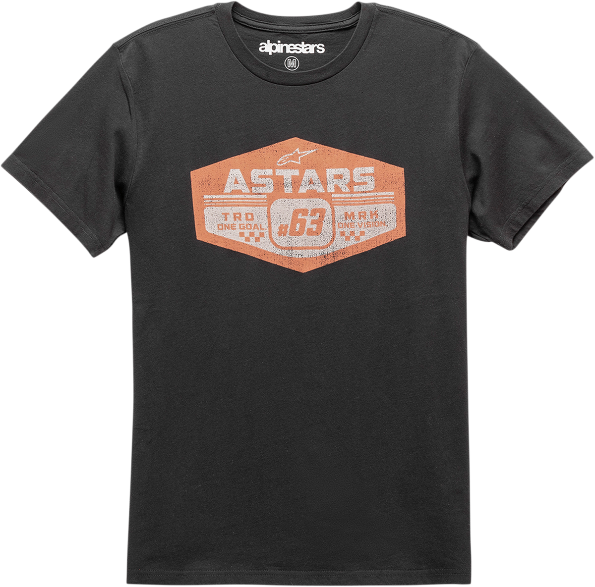 Black Alpinestars Gripper T-Shirt in XL with front logo, casual fit, made by Bill's Exhausts, displayed on a plain background.