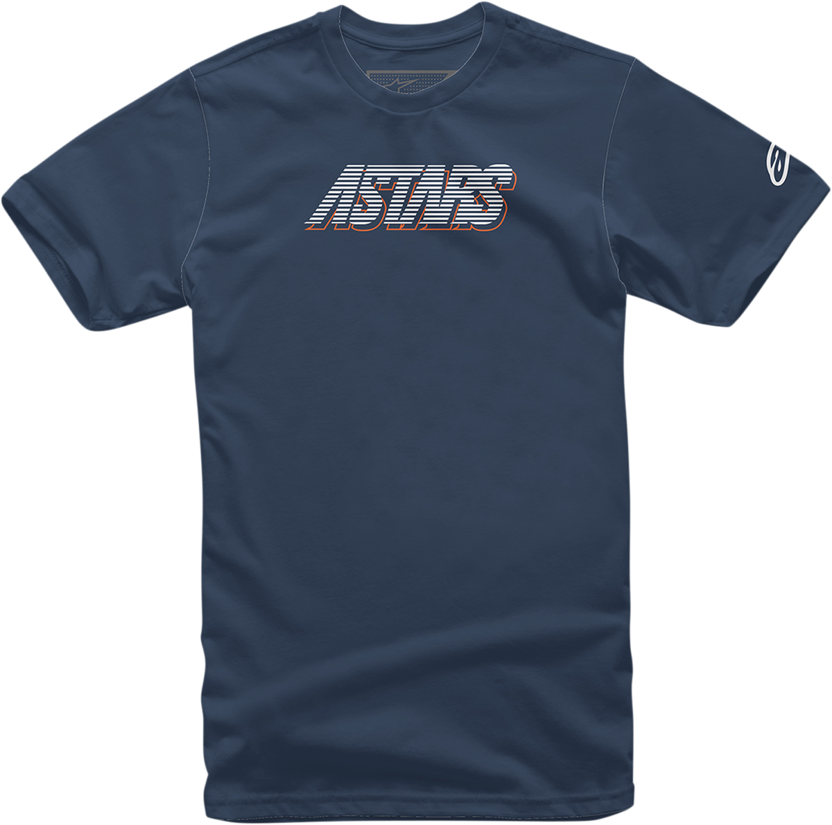 Navy ALPINESTARS Lanes T-Shirt in 2XL, casual fit, with brand logo detail, from Bill's Exhausts.