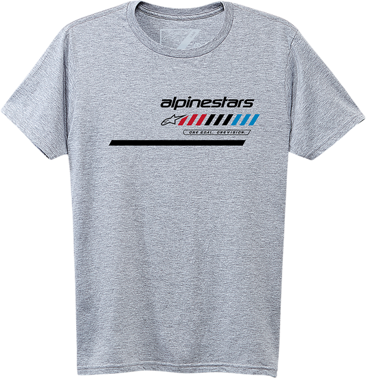 Alpinestars Plus T-Shirt in Heather Gray, XL, featuring the brand logo on the front, made from comfortable cotton fabric.
