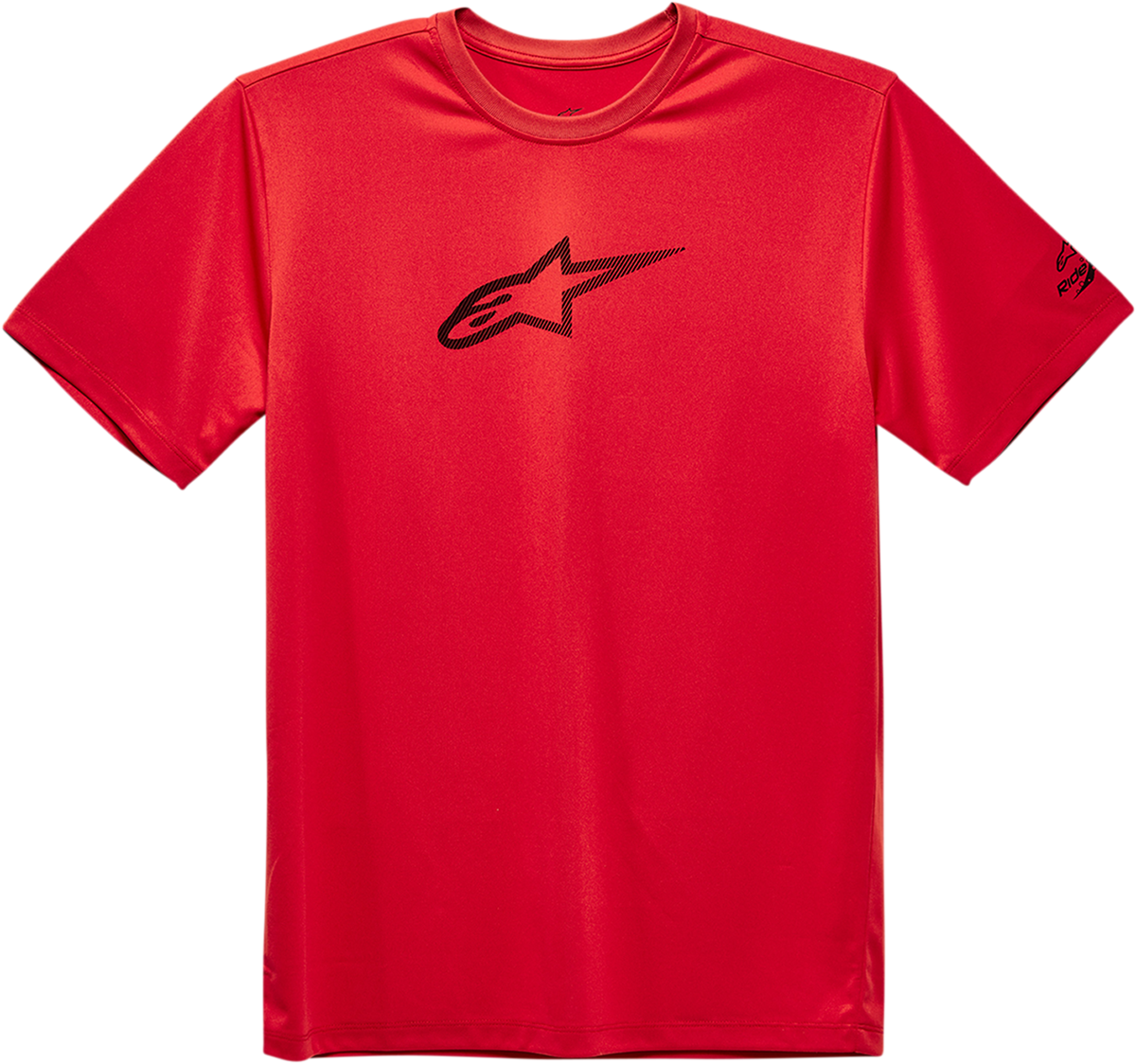 Alpinestars Tech Ageless Performance T-Shirt in red, large size, showing the front design and logo on a plain background.