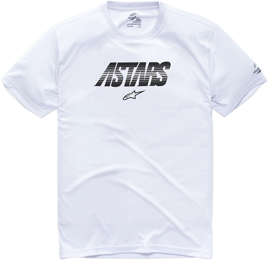 Alpinestars Tech Angle Premium T-Shirt in white, 2XL, featuring a sleek design and logo on the front, made of comfortable fabric.