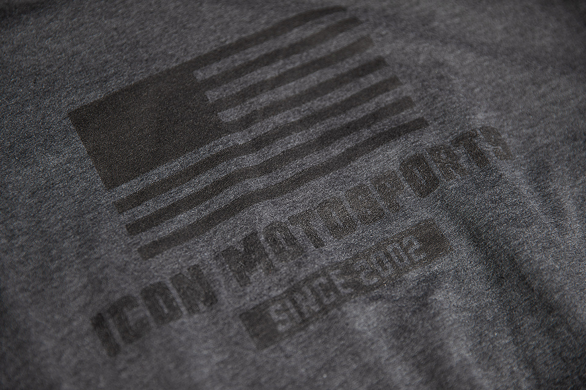 Charcoal ICON OGP™ T-Shirt in Small size by Bill's Exhausts, featuring a comfortable fit and graphic design.