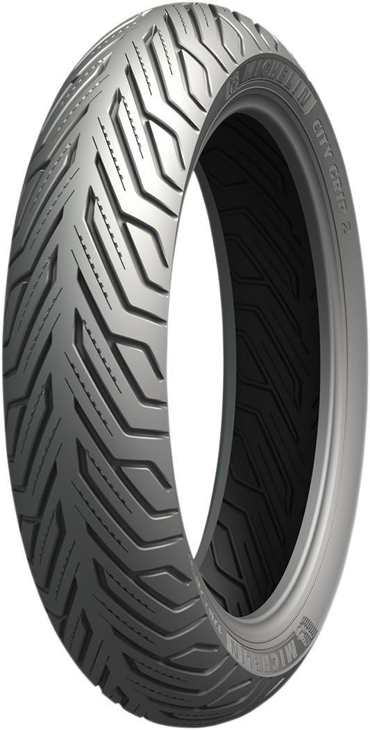 Michelin City Grip 2 front/rear tire for scooters, size 110/70-12, with tread pattern visible and sidewall branding.