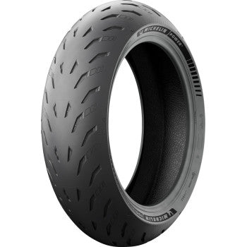Michelin Power 5 rear motorcycle tire 160/60ZR17 (69W) with tread pattern, mounted on wheel, for high-performance riding