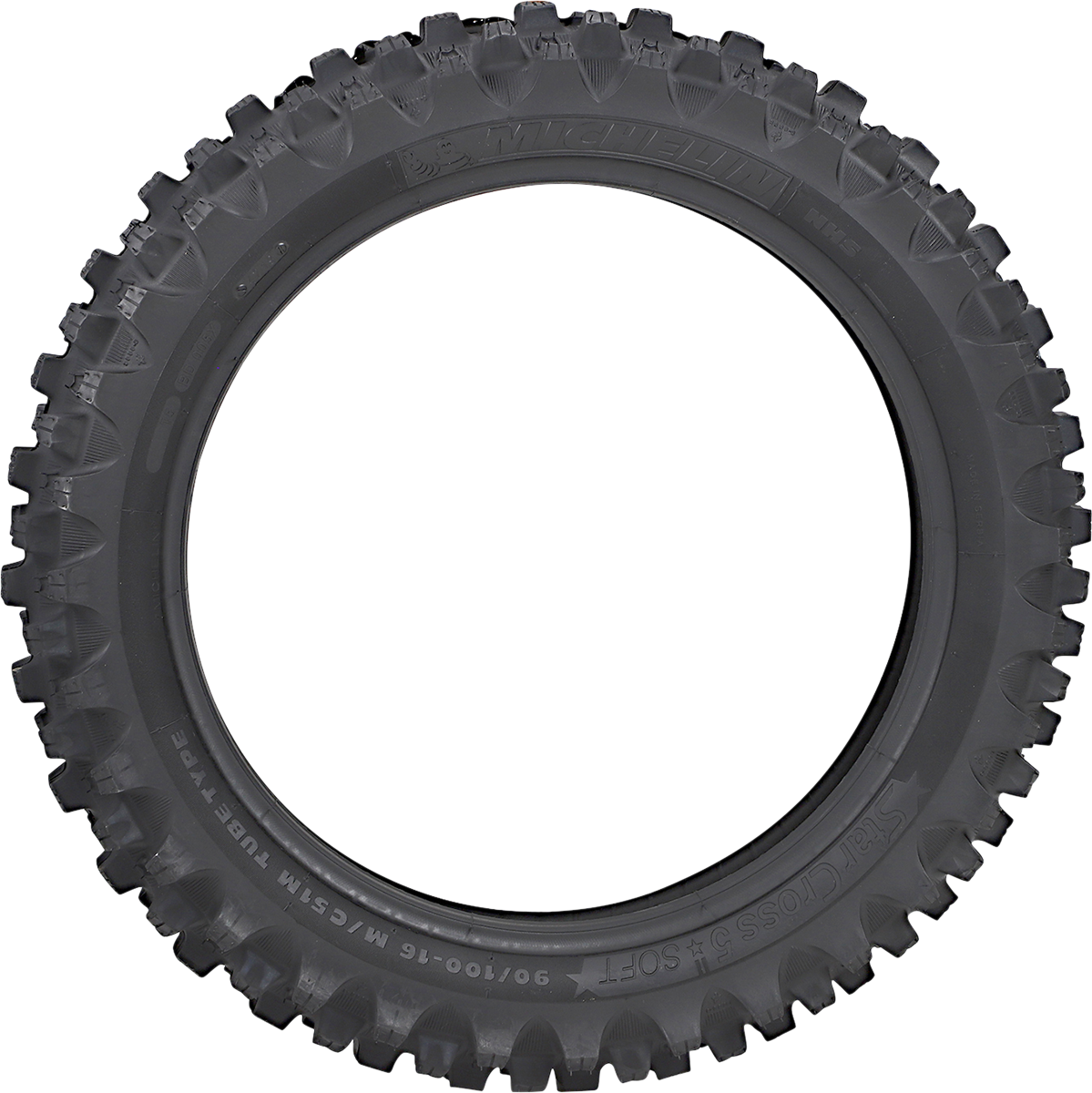 Michelin StarCross 5 Soft rear tire for motocross bikes, size 90/100-16, 51M, designed for off-road racing performance.
