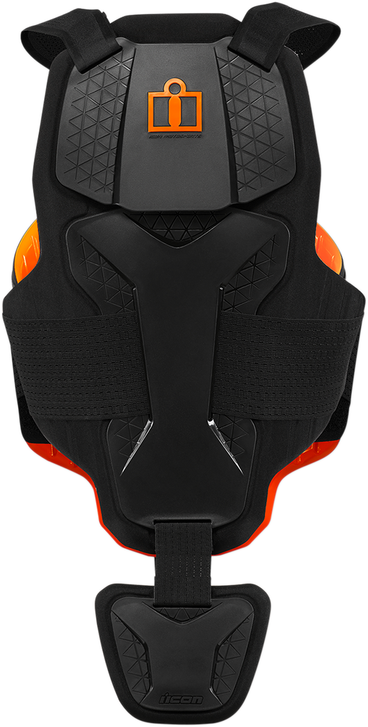 Black ICON D3O® vest in 2XL/3XL size from Bill's Exhausts, featuring protective D3O® padding for safety and comfort.