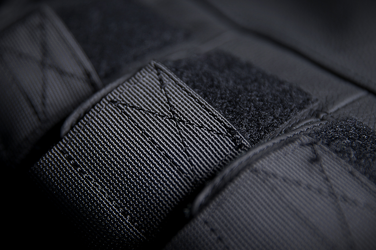 Black ICON Regulator™ D30® Stripped Vest by Bill's Exhausts, S/M size, featuring durable protective design.