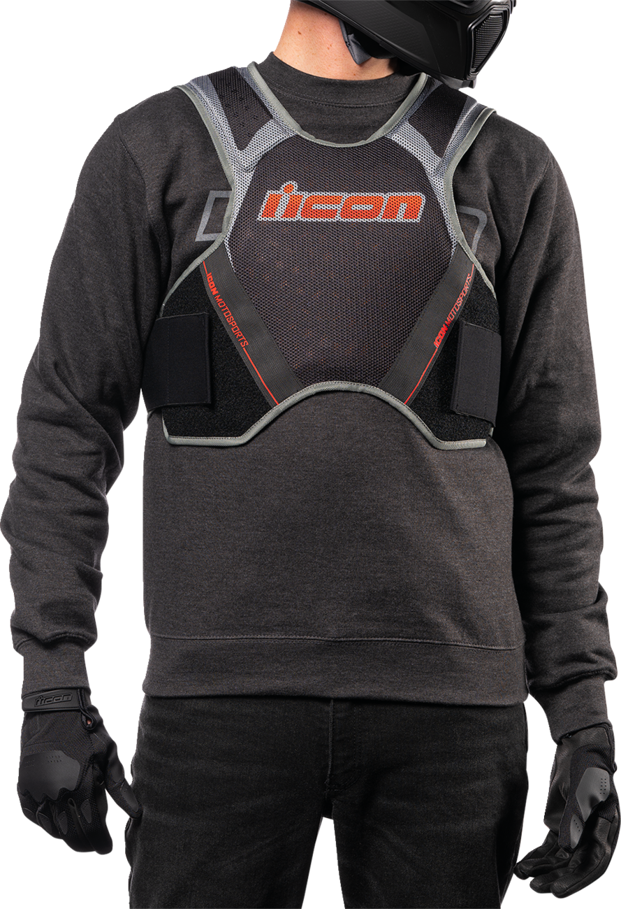 Bill's Exhausts ICON Softcore™ Vest in Megabolt Black, size 3XL/4XL, featuring a sleek vest design with brand logo details.