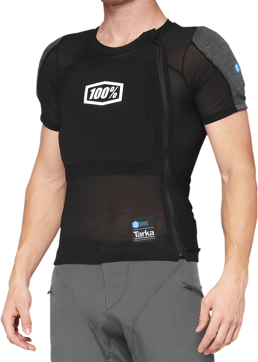 Black 100% Tarka Guard short sleeve vest by Bill's Exhausts in 2XL size, featuring a comfortable design and branded details.