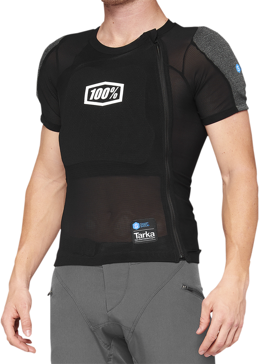 Black 100% Tarka Guard short sleeve vest by Bill's Exhausts in 2XL size, featuring a comfortable design and branded details.