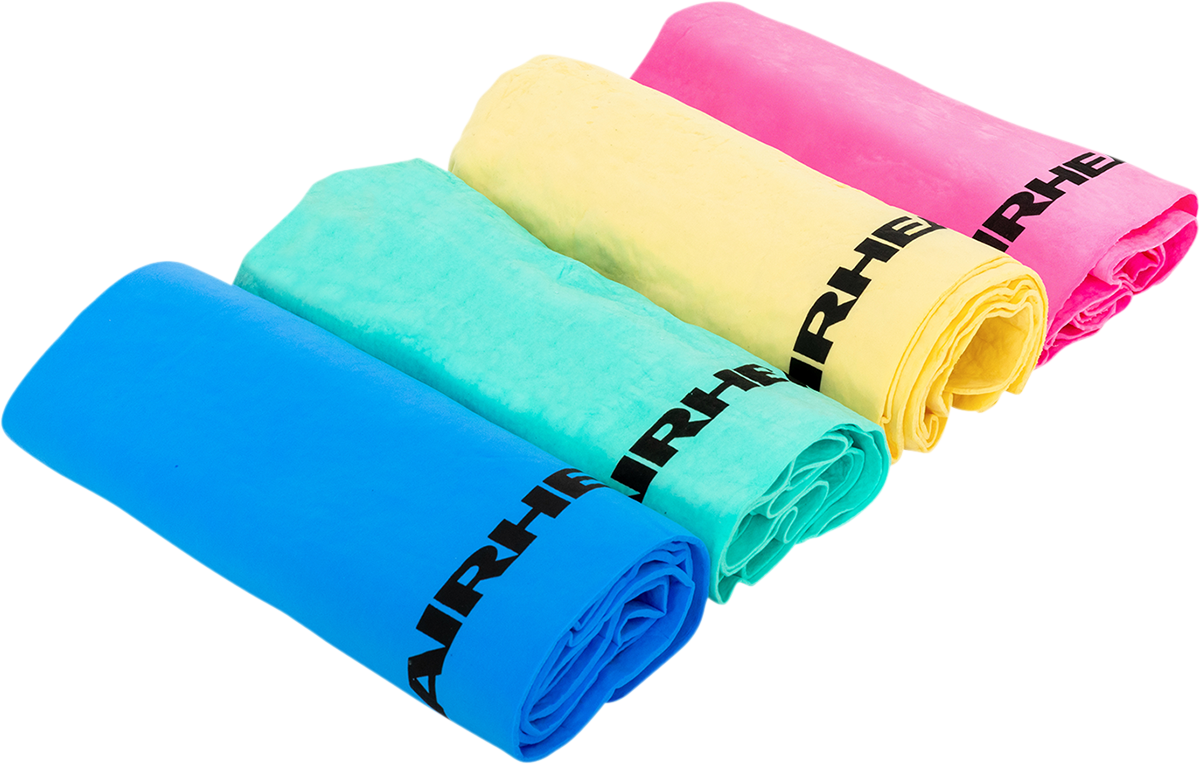 Assorted AIRHEAD SPORTS GROUP absorbing water towels in a 12-pack, ideal for water activities, by Bill's Exhausts