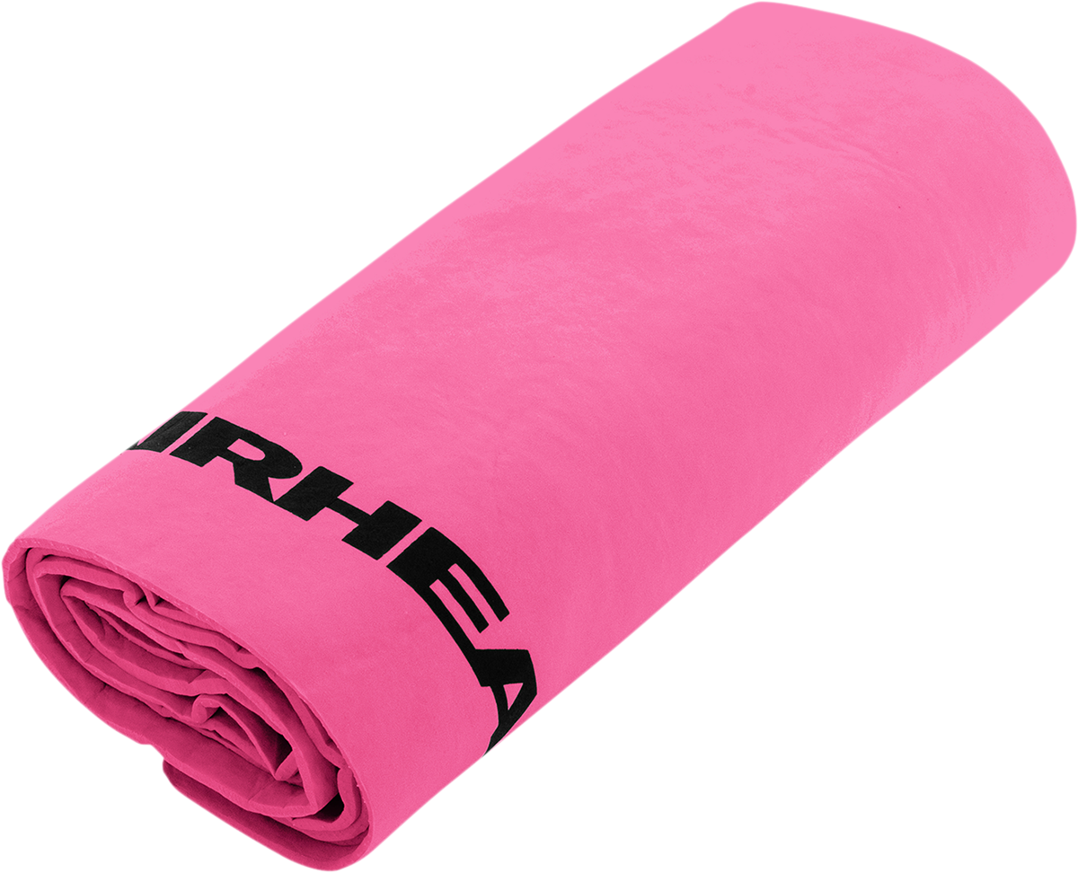 Bill's Exhausts AIRHEAD SPORTS GROUP absorbing water towel in rose color, soft and quick-drying for sports and water activities.