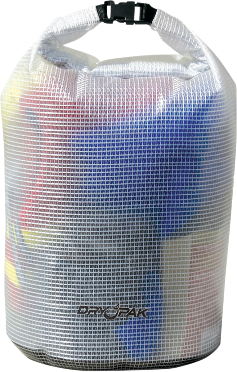 Clear AIRHEAD SPORTS GROUP dry bag by Bill's Exhausts, 9.5 x 16 inches, water-resistant outdoor gear for water activities.