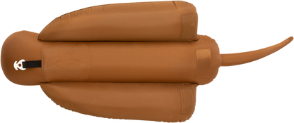Airhead Sports Group Otter riding tube for water sports, towable boat accessory by Bill's Exhausts, bright orange and blue design