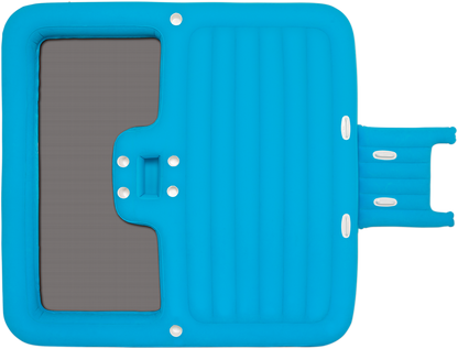 Bill's Exhausts Airhead Sports Group Sun Comfort Island towable water float with colorful inflatable design for water recreation.
