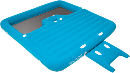 Colorful AIRHEAD Sports Group Sun Comfort Island towable water float with multiple handles and spacious seating for fun on the water.