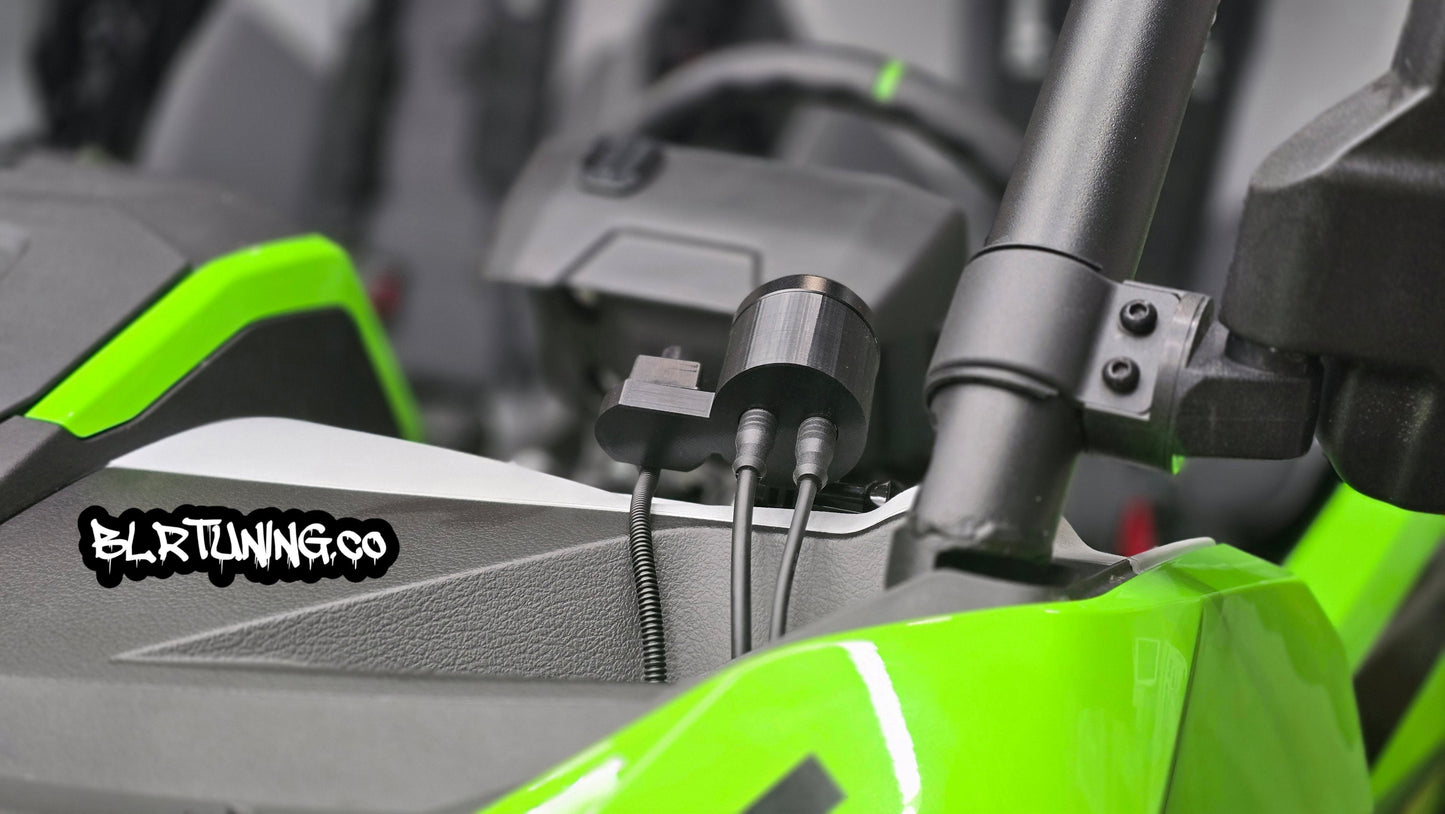 RAZORBACK GAUGE POD AND DYNOJET THROTTLE COMMANDER MOUNT KIT BY BLR TUNING - Howling Moto