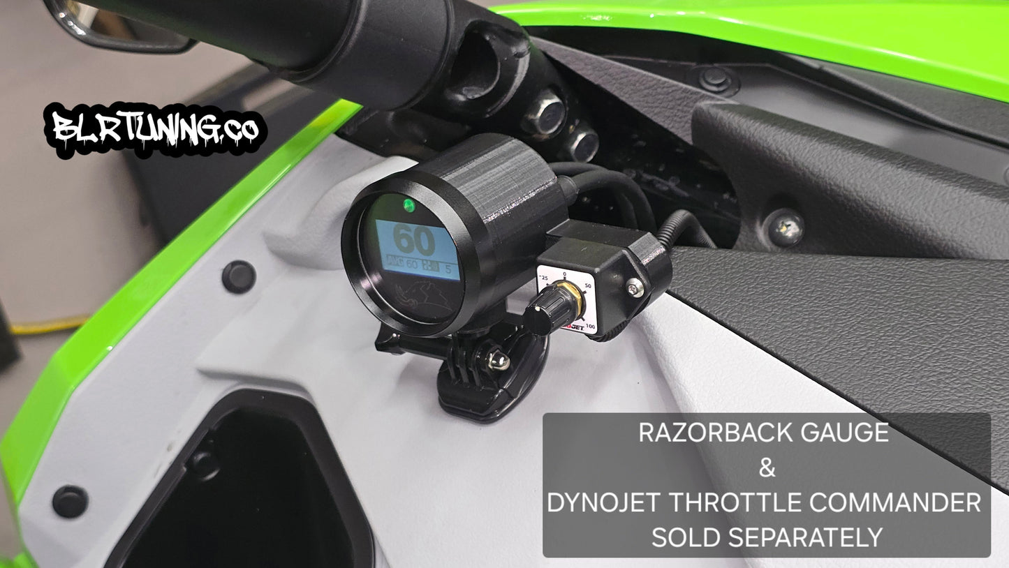 RAZORBACK GAUGE POD AND DYNOJET THROTTLE COMMANDER MOUNT KIT BY BLR TUNING - Howling Moto