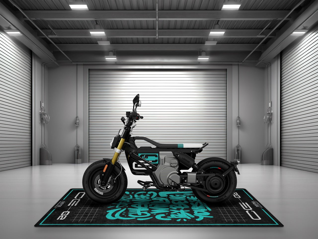 Motorcycle Mat for BMW CE02 Motorcycle - MM4102 - Howling Moto
