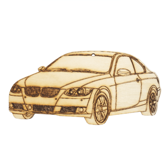 ZSPEC Laser-Engraved Wood Ornament, Style: BMW 3-Series, Birch, ~5" - Howling Moto