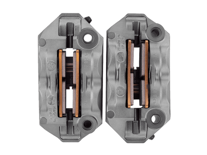 Brembo 108mm M4 Cast Monobloc Caliper Set Front Titanium Gray/Red - Howling Moto