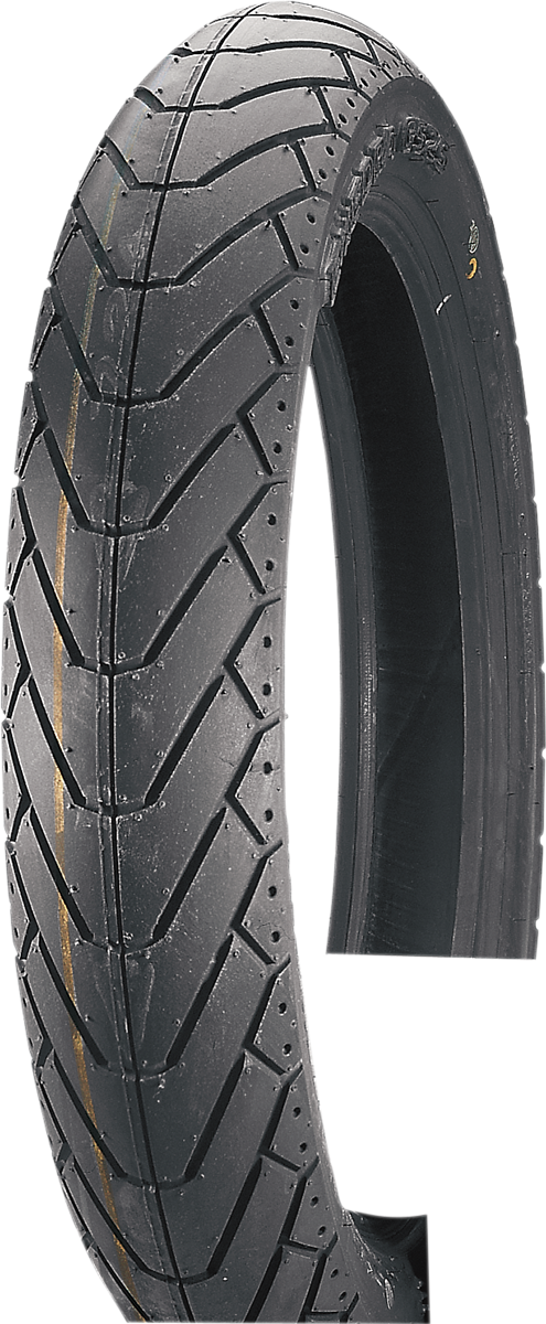Bridgestone Exedra G525 front motorcycle tire 110/90-18 61V showing tread pattern and sidewall details