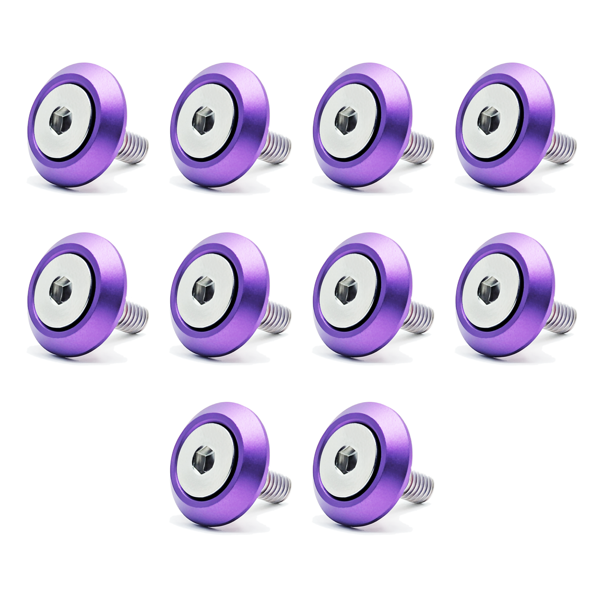ZSPEC Metric Fender Fastener Kit, M6-1.0x20mm Fasteners, 10-Pack, Stainless & Billet - Howling Moto