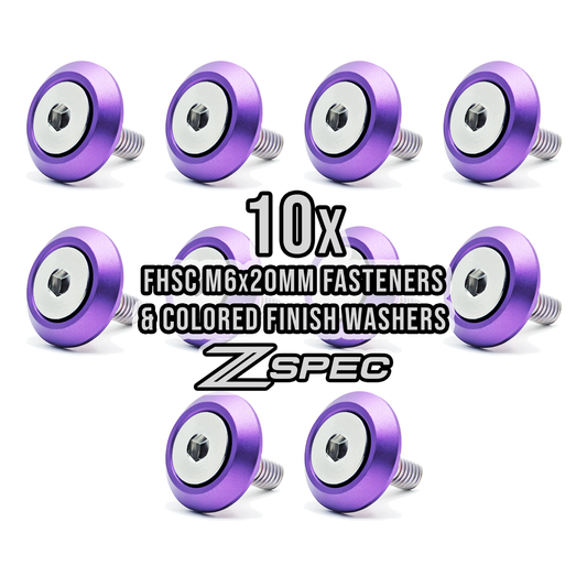 ZSPEC Metric Fender Fastener Kit, M6-1.0x20mm Fasteners, 10-Pack, Stainless & Billet - Howling Moto