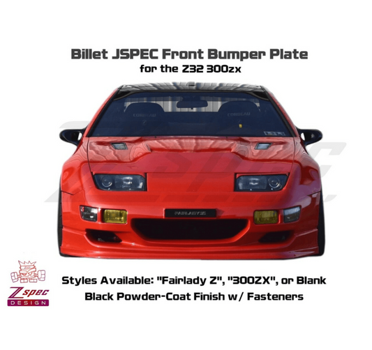 ZSPEC Front Bumper Plate for the JSPEC '90-99 Nissan Z32 300zx Fascia, Powder-Coated Billet - Howling Moto