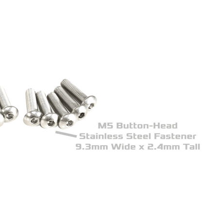 ZSPEC M5x20mm Button-Head Fasteners, Metric, SUS304 Stainless, 10-Pack - Howling Moto