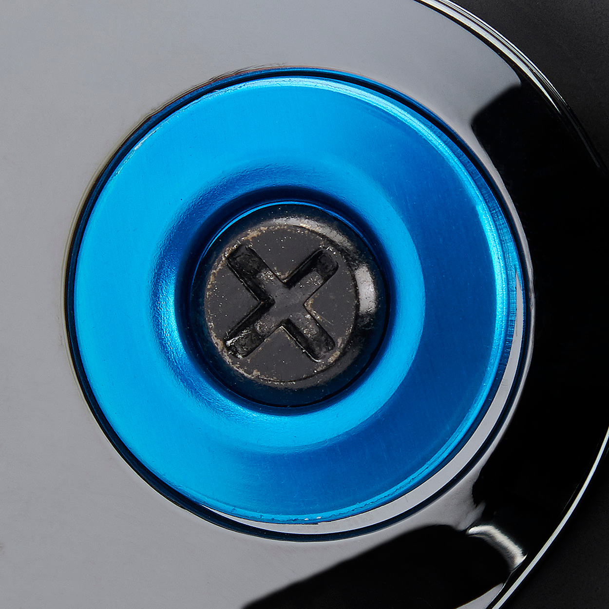 Black BILTWELL Gen 2 helmet hardware kit with blue baseplate, featuring screws and mounting components, for helmet assembly.