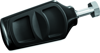 Kuryakyn Kinetic Shift Peg in gloss black for Harley-Davidson XL with mid controls, showcasing the durable motorcycle foot peg.
