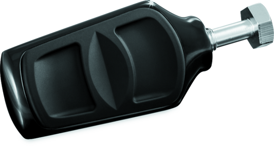Kuryakyn Kinetic Shift Peg in gloss black for Harley-Davidson XL with mid controls, showcasing the durable motorcycle foot peg.