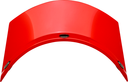 Red BILTwell Moto 3-Snap Visor for helmets, designed for 2002-563 model, shown on a motorcycle helmet.